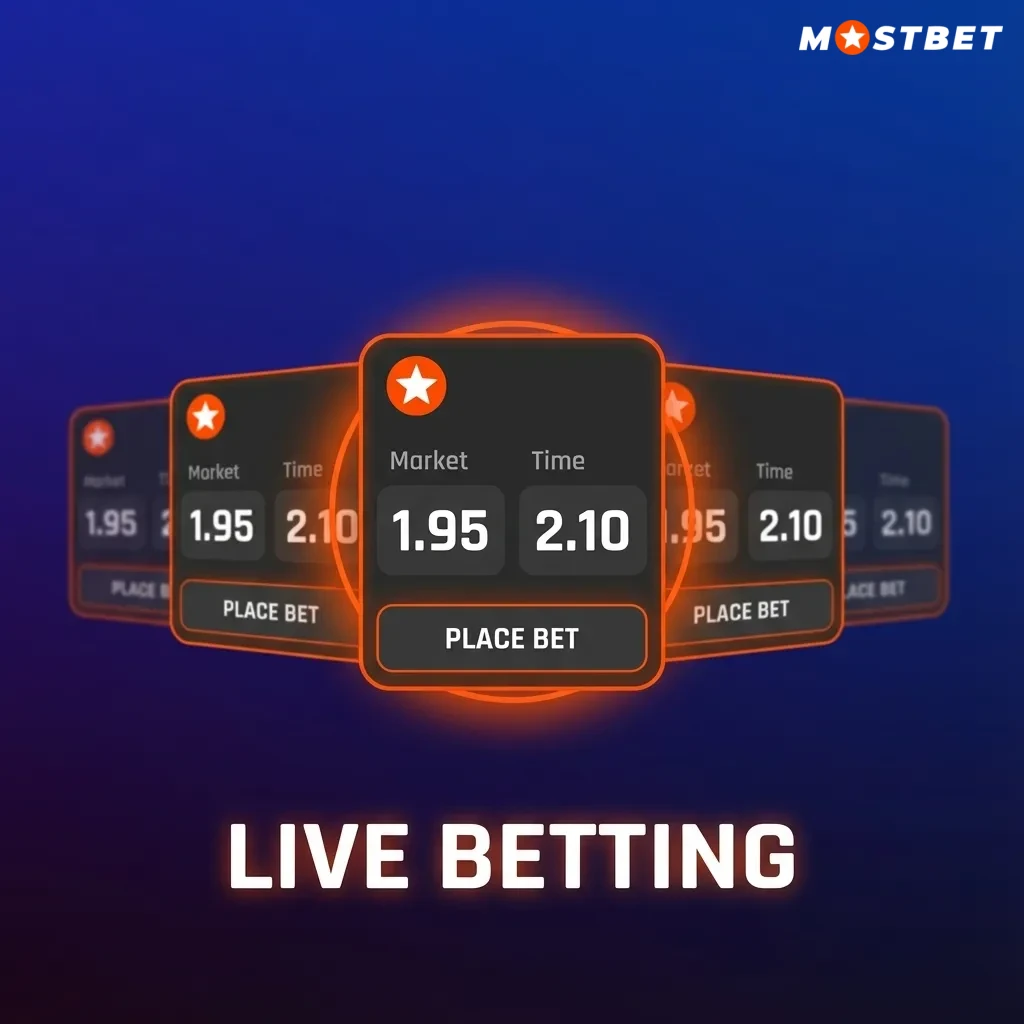 Person placing live sports bets on phone and laptop, odds updating in real time for multiple sports on Mostbet platform