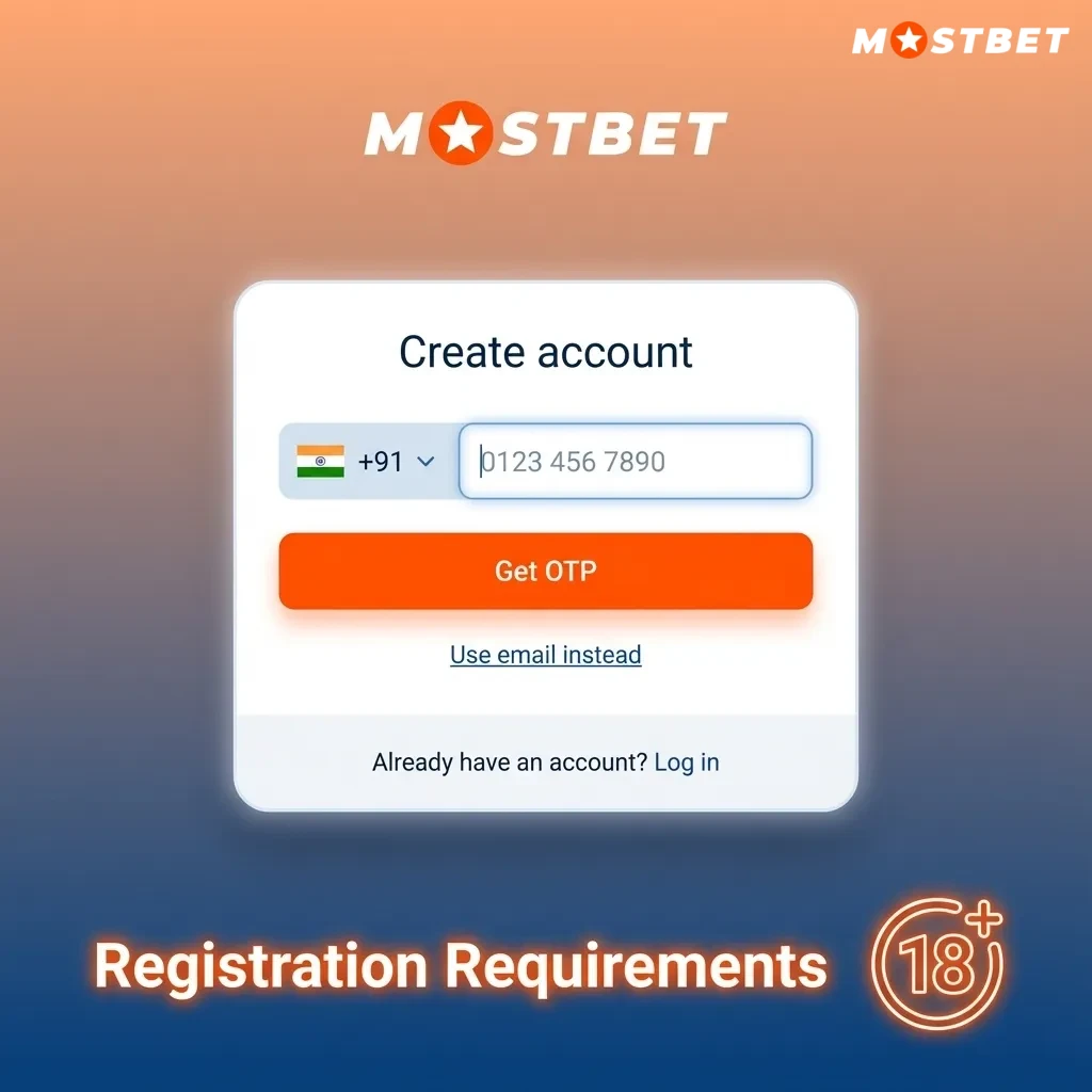 Infographic listing Indian registration rules: age 18+, real details, one account, valid contacts, and ID verification.